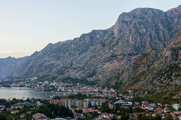 Vista Kotor Boka Kotorska Bay Montenegro — Fotografia de Stock