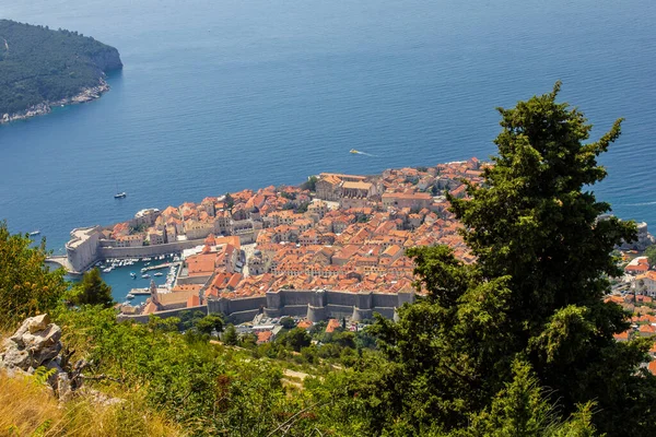 Vista Panorâmica Dubrovnik Lokrum Island Dia Ensolarado — Fotografia de Stock