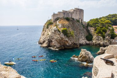 Dubrovnik 'teki Fort Lovrijenac manzarası