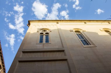 Güneşli bir günde Dubrovnik 'teki Kutsal Annunciation Kilisesi manzarası