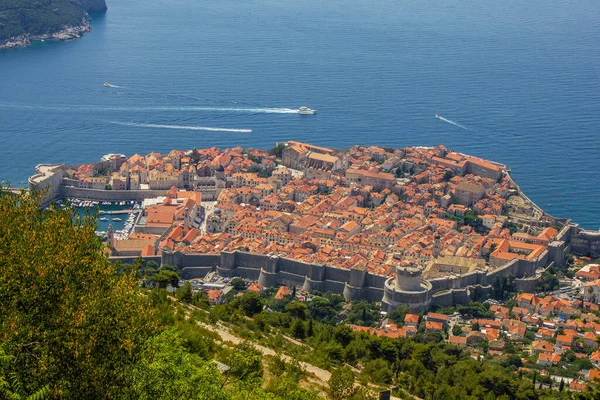 Vista Panorámica Dubrovnik Isla Lokrum Día Soleado —  Fotos de Stock