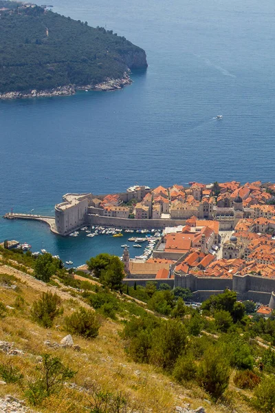 Panoramic View Dubrovnik Lokrum Island Sunny Day — Stock Photo, Image