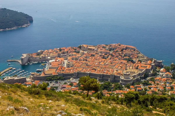 Vista Panorámica Dubrovnik Isla Lokrum Día Soleado —  Fotos de Stock