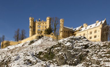 Hohenschwangau Castle in winter clipart