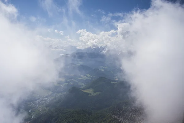 Widok chmur z untersberg w Austrii — Zdjęcie stockowe