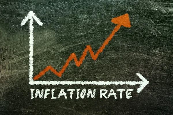 Artan Enflasyonu Gösteren Bir — Stok fotoğraf