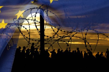 Migrants on the border with the European Union
