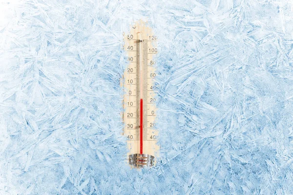 Winter Frost Thermometer — Stockfoto