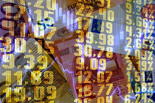 Euro Money Economy Stock Market — Stock Fotó