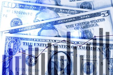 Dollar bills and the economy in America