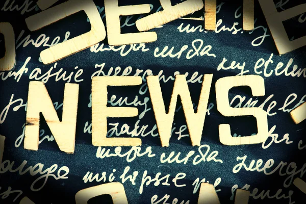 Different Letters Word News — Stock Photo, Image