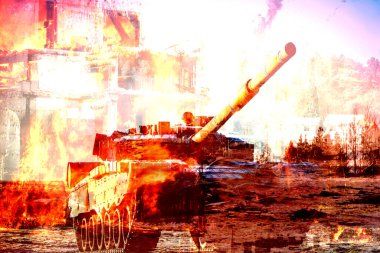 Savaşta bir tank