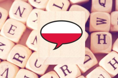 Polonya dili, mektupları ve Polonya bayrağı