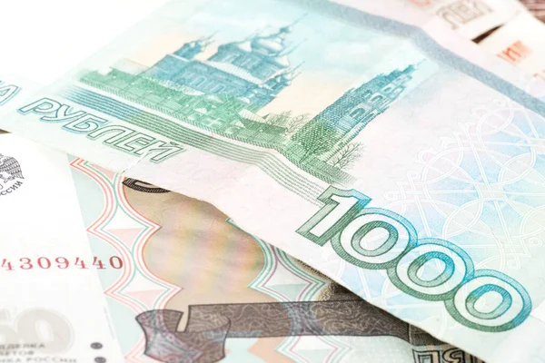 Close Ruble Banknotes — Stock Photo, Image