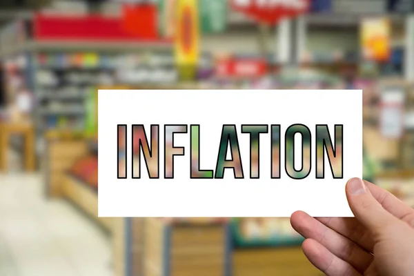 Bir Süpermarket Enflasyon — Stok fotoğraf