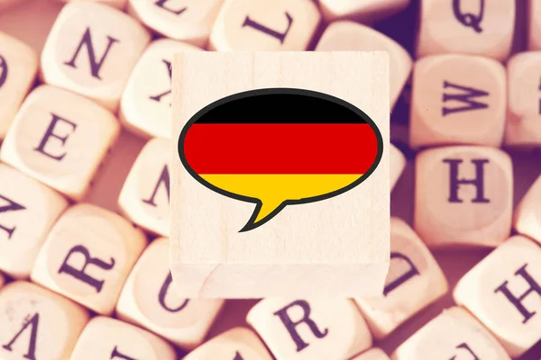 Различные Письма Диалог Немецком Языке — стоковое фото