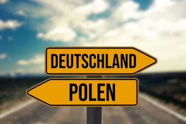 Two signs point to Poland and Germany