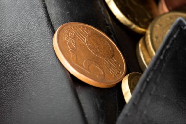çanta ve euro coins