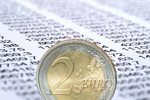 Euro Coin Calculation — Stock Photo, Image