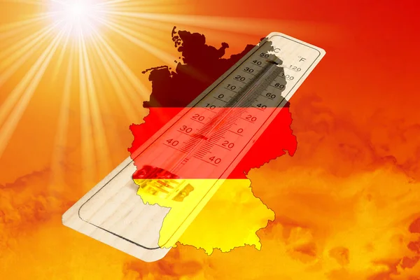 Summer, thermometer and heat in Germany