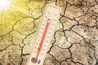 Thermometer, heat and the drought