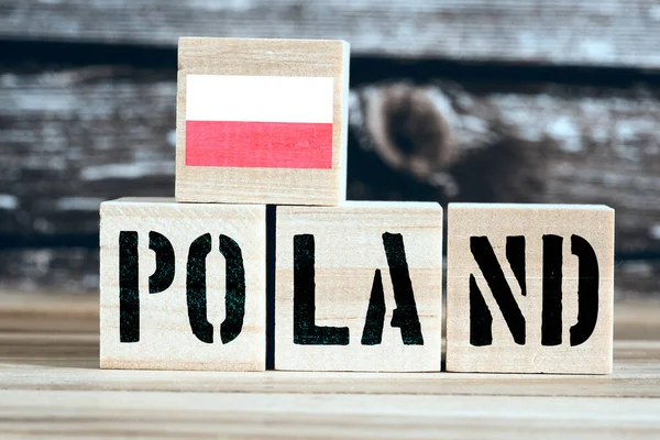 Flag Poland Word Poland — ストック写真