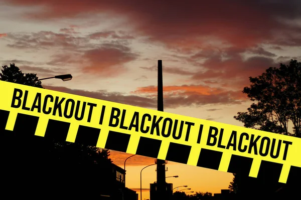 Darkness Blackout Warning — Stock Photo, Image