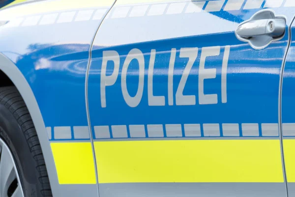 Carro Polícia Alemanha — Fotografia de Stock
