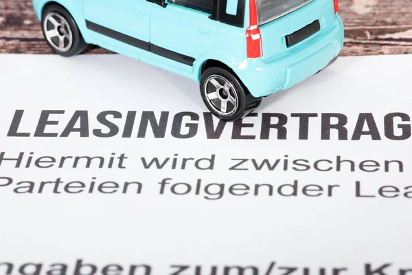 Auto Leasingová Smlouva Němčině — Stock fotografie