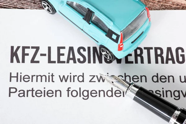 Une Voiture Contrat Leasing Allemand — Photo