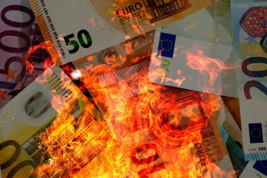 Enflasyon avro banknotlarını yaktı