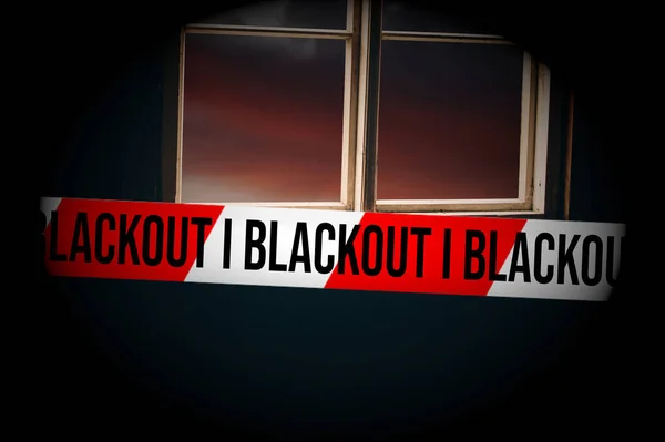 Dark Window Blackout — Stock Photo, Image