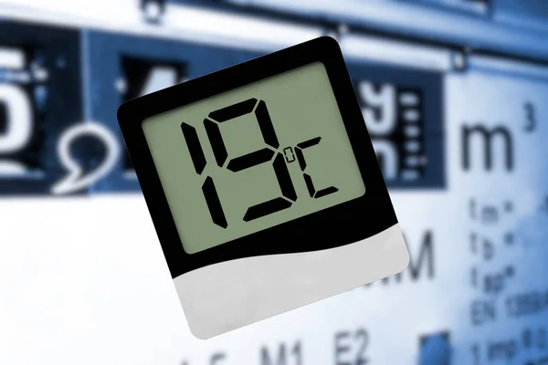 Cのガスメーターと温度計 — ストック写真