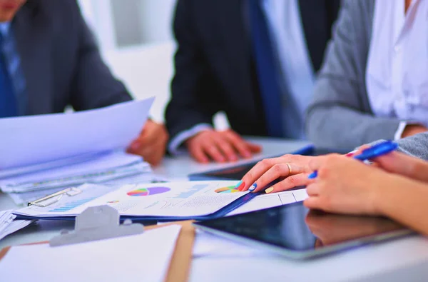 Business People Sitting Discussing Business Meeting — Stock Photo, Image