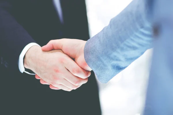 Zakenmensen Werken Samen Aan Bureau Witte Achtergrond — Stockfoto