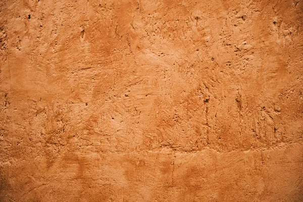 Terracotta Colored Plaster Wall Rustic Background Texture — Stock Photo, Image