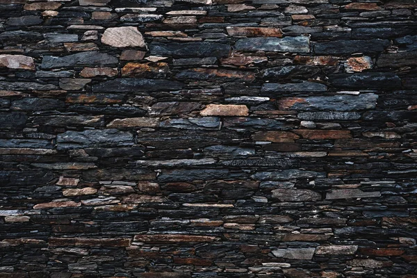 Antiguo Muro Pizarra Bruto Construcción Tradicional Las Montañas Courel Galicia — Foto de Stock