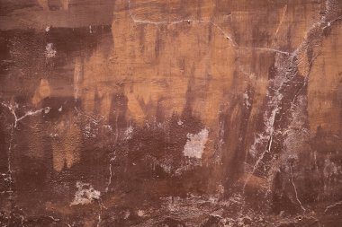 Eski eskimiş kahverengi duvar grunge arkaplanı veya dokusu 