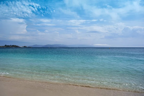 Beach Rodas Cies Islands Naturreservat Hvit Sand Klart Turkis Vann – stockfoto