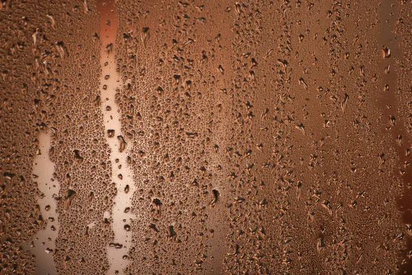 Kondensacja Kropel Wody Szklanym Oknie Abstrakcyjne Tło — Zdjęcie stockowe