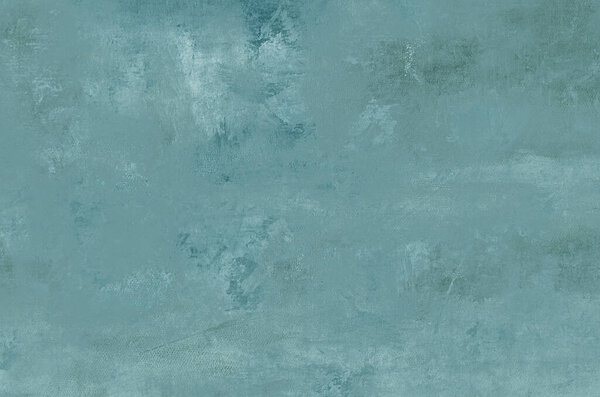 Абстрактная синяя живопись на фоне гранжа холста с текстурой 