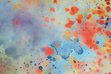 Renkli bulanık suluboya lekeleri soyut arkaplan lekeleri