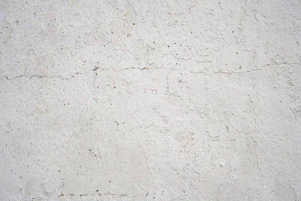 Régi Lehangolt Hagyományos Fehér Mész Mosott Fal Textúra Grunge Háttér — Stock Fotó