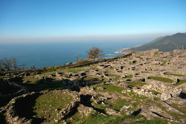 Ruines Anciennes Habitations Pierre Castro Santa Trega Site Archéologique Galice — Photo