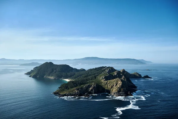 San Martino Eiland Islas Cies Atlantische Eilanden Van Galicië Nationaal — Stockfoto