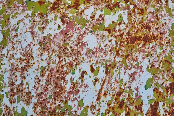 Στρώματα Ξεφλουδίσματος Υφής Χρώματος Ξεπερασμένο Σκουριασμένο Μεταλλικό Φύλλο Φόντο Grunge — Φωτογραφία Αρχείου
