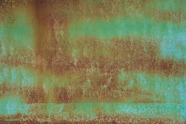 Eski yeşil boyanmış paslı demir dokusu grunge arkaplan 