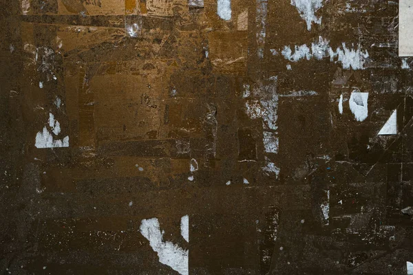 Залишки Клейкої Стрічки Над Старою Металевою Панеллю Гранжева Текстура Абстрактного — стокове фото