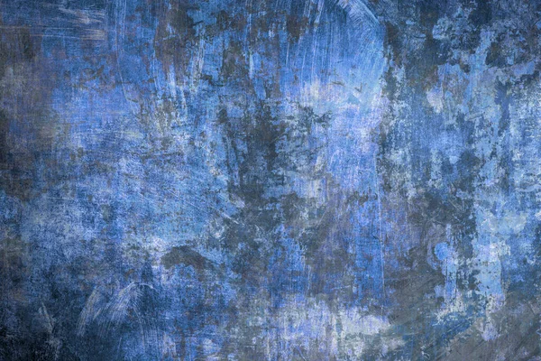 Bleu Fond Grunge Grattée Texture Usée — Photo