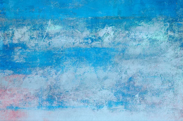 Blue Abstract Painting Background Canvas Texture — Fotografia de Stock